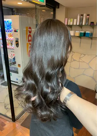 セミロング カラー 矢野 晃平のヘアスタイル