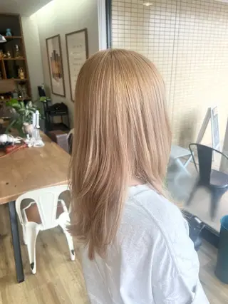 ロング カラー 堀 望美のヘアスタイル