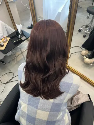 セミロング カラー グレージュ/透け感 カラー/透明感カラーのヘアスタイル
