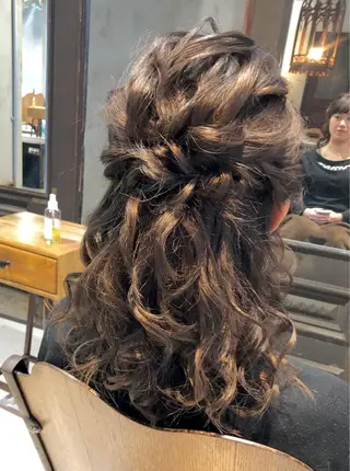 ミディアム カラー パーマ ヘアアレンジ TOKI /透明感/原宿のヘアスタイル
