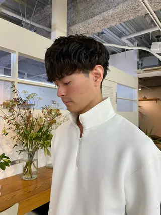 ショート パーマ メンズ おしゃれパーマ メンズ特化/みーまんのヘアスタイル