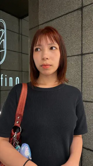 ミディアム カラー 海優⭐️ネイル⭐️ 透明感カラーのヘアスタイル