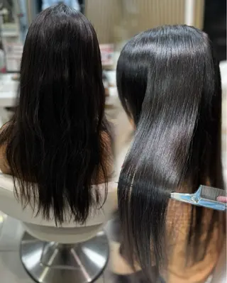 ロング 髪質改善・縮毛矯正 大石　郷のヘアスタイル