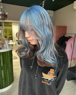 ロング カラー 梅田デザインカラー 🌈🏆ヒノキのヘアスタイル