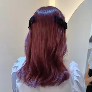 ロング カラー ヘアアレンジ 透明感カラー🩵 レイヤーカットYUIのヘアスタイル