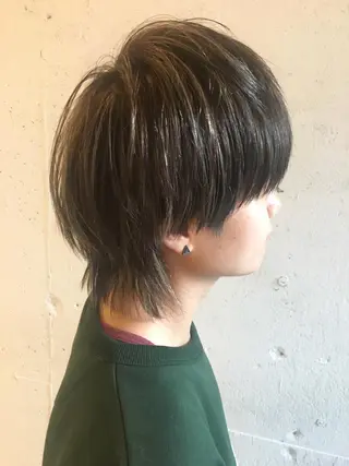 ショート カラー シノザキ/薬院/ボブ /メンズパーマのヘアスタイル