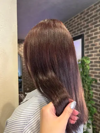 セミロング カラー ヘアアレンジ Rina🍒レイヤー 透明感ブリーチ💎のヘアスタイル