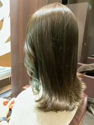 セミロング カラー 小池 穂果/ 府中のヘアスタイル