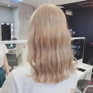 セミロング カラー ヘアアレンジ メンズ キッズ ブリーチの髪様 MASATOのヘアスタイル