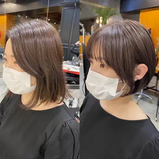 ショート カラー 透明感カラー🌿 グレージュ🐺陽介のヘアスタイル