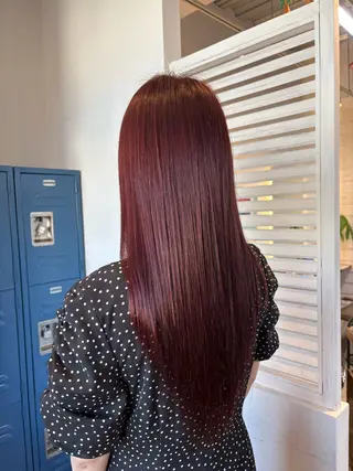 ロング カラー 安部 美里のヘアスタイル