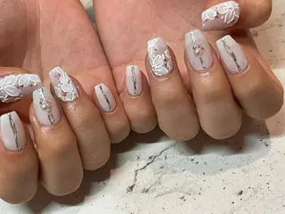 ネイル 韓国/ワンホン/長さ 出しつけ放題🎀のネイルデザイン