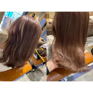 カラー 🩵盛れる顔周り/ 艶カラーemi🩵のヘアスタイル