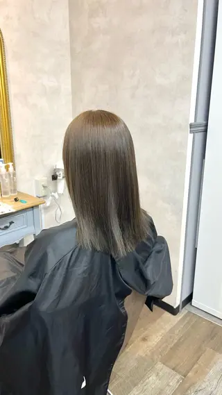 セミロング カラー 🫧似合わせ×艶🫧 吉田 陽菜のヘアスタイル