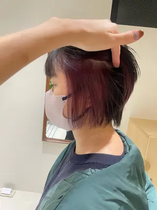 ミディアム 田中 樹奈のヘアスタイル
