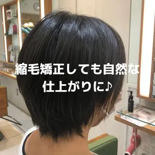 ショート 酸性ストレート特化× 艶髪師/及川のヘアスタイル