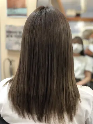 セミロング パーマ carre hair 店長 中園 武士のヘアスタイル