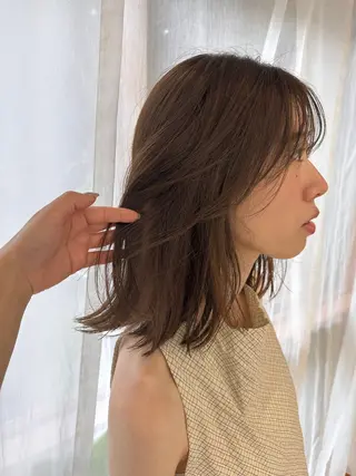 ミディアム カラー 福島kico ナカウチのヘアスタイル