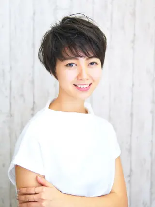 ショート カラー パーマ ヘアアレンジ メンズ キッズ ネイル マツエク・マツパ 永野 良一のヘアスタイル