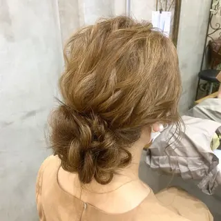 ロング ヘアアレンジ カット スパのヘアスタイル