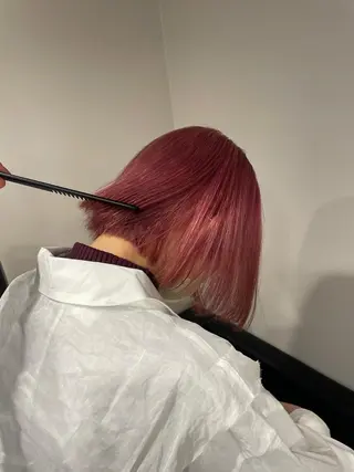 ショート カラー ボブ/レイヤーカット 縮毛矯正/コウキ新宿のヘアスタイル