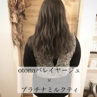 セミロング カラー テトネ タカシのヘアスタイル