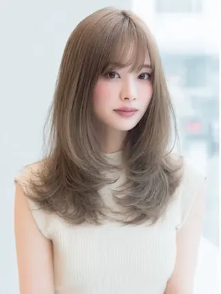 ロング 絶対綺麗な暖色カラー 🎯あります✨増渕✨のヘアスタイル