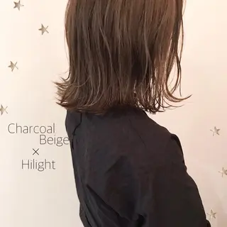 ミディアム カラー 市川 千夏のヘアスタイル