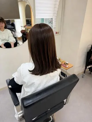 ミディアム カラー ブリーチなしカラー 🌿脇黒丸 彩のヘアスタイル