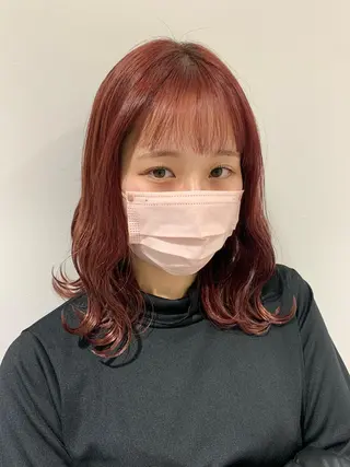 ミディアム カラー ヘアアレンジ ayumi🌈 インナーカラー🌈のヘアスタイル