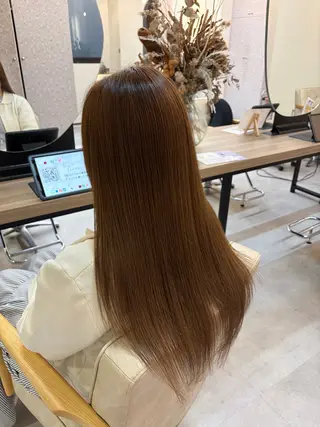 ロング 髪質改善美髪 矯正/髪質改善カラーのヘアスタイル