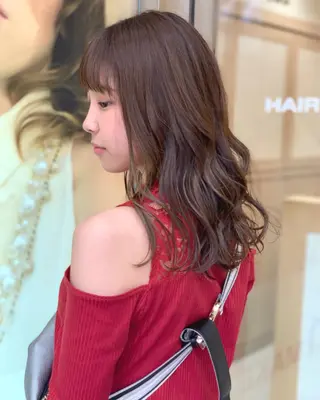 ミディアム カラー ヘアアレンジ 店長 大方康暉のヘアスタイル