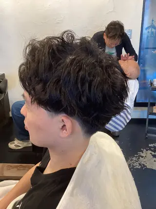 ミディアム パーマ メンズ パーマ特化/南保 匠のヘアスタイル