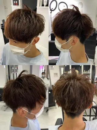 ショート カラー パーマ ヘアアレンジ メンズ 🔥メンズパーマ 特化 渡辺一翔のヘアスタイル
