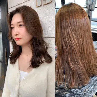 ミディアム カラー パーマ ヘアアレンジ メンズ キッズ ネイル マツエク・マツパ hiro【沿線で叶う 似合わせhair】のヘアスタイル