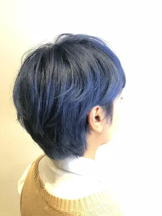 ショート カラー ヘアアレンジ メンズパーマ特化/ メッシュ/薫/店長のヘアスタイル