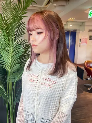 セミロング カラー 似合わせヘア🤍 面田法子のヘアスタイル