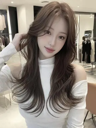 ロング 林朱里/束間まつげ /レイヤーカット🌹のマツエク・マツパデザイン