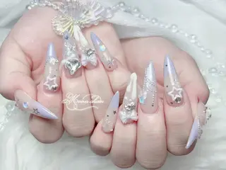 ネイル MochiMochi 🎀新宿／長さ出しのネイルデザイン