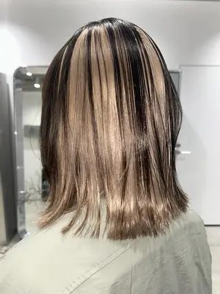 ミディアム カラー MISAKI 福岡美容室のヘアスタイル