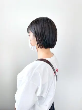 ショート ボブ/縮毛/レイヤー モトナリのヘアスタイル