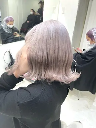 ミディアム カラー ハッシュカット/ハイ トーン/HIROKIのヘアスタイル