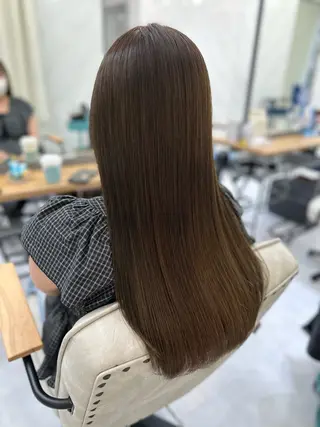 ロング カラー 髪質改善🩵縮毛矯正 代々木/木下のヘアスタイル