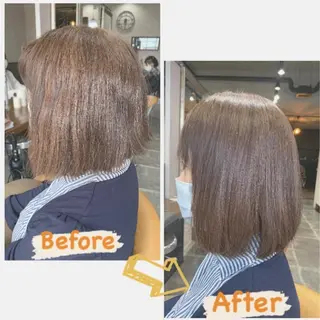 ミディアム enx天王町店 伊藤 愛央のヘアスタイル