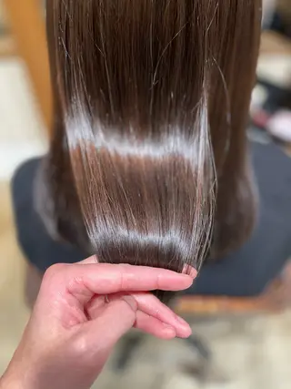 ロング 髪質改善縮毛矯正 美容師✂️山崎竜二のヘアスタイル