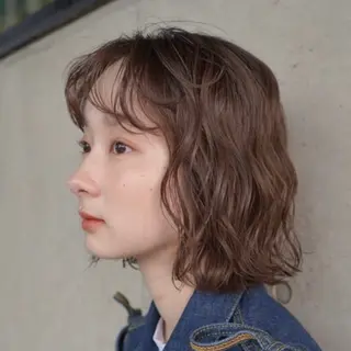 ミディアム 似合わせカット× 顔周りカットるな🌛のヘアスタイル