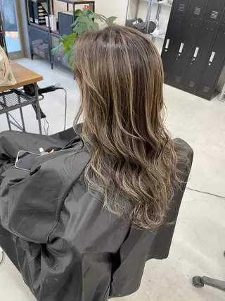 セミロング パーマ カラー ヘアアレンジ ネイル マツエク・マツパ アイブロウ カラー特化サロン大阪 ルービック江坂/新城のヘアスタイル