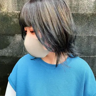 ミディアム カラー 中川 竜誠のヘアスタイル