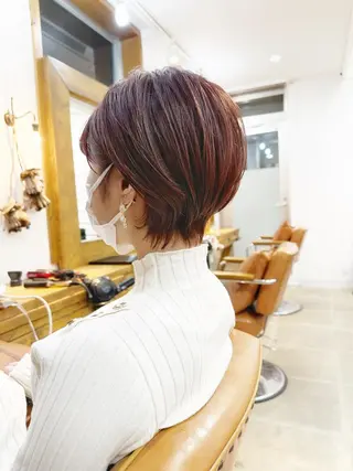 ショート カラー 👑銀座ショート/ 絶壁補正/金子涼👑のヘアスタイル