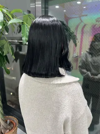 ミディアム カラー パーマ ヘアアレンジ メンズ キッズ ネイル マツエク・マツパ アイブロウ KANAMI 🌏のヘアスタイル
